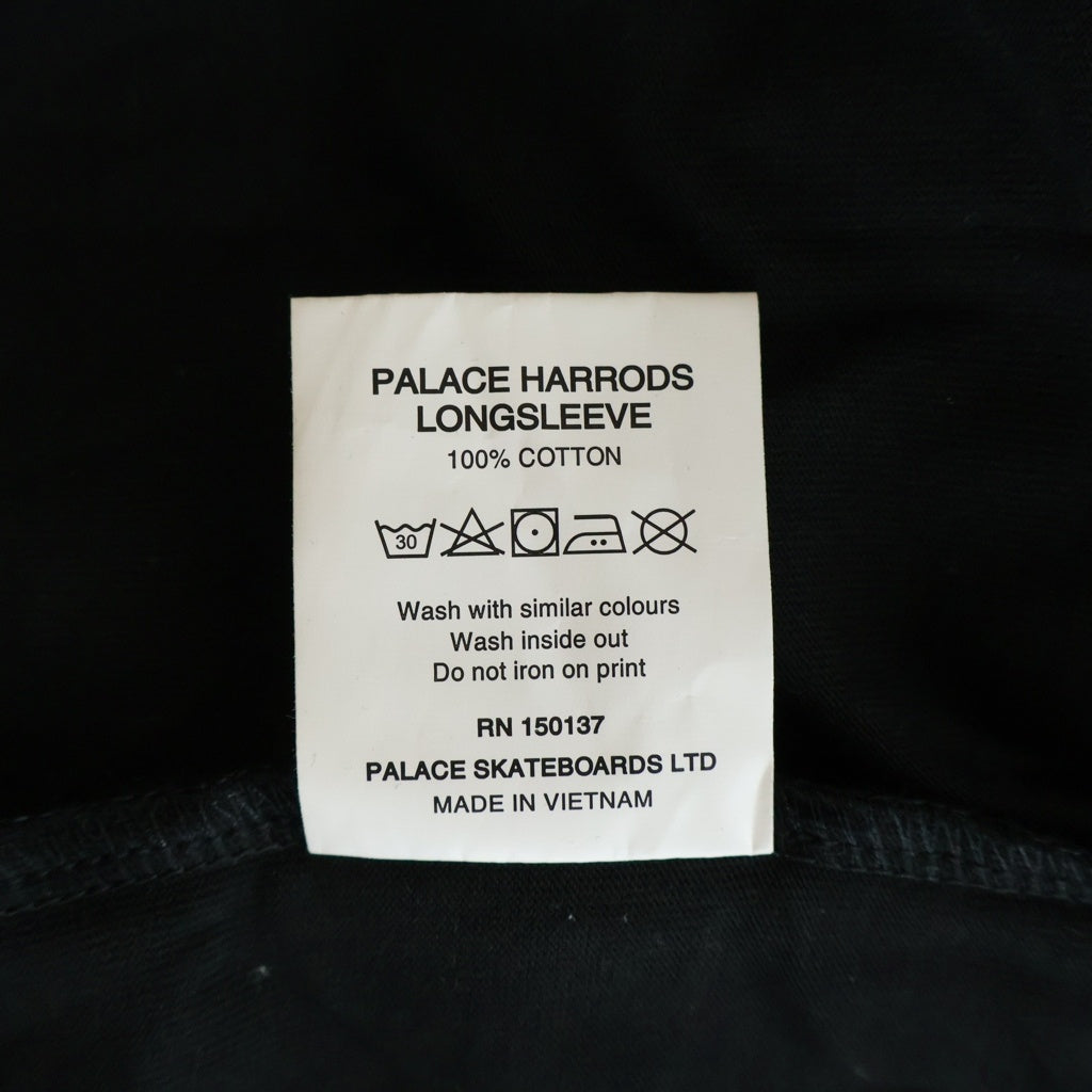 Palace Skateboards(パレススケートボーズ) 21AW × Harrods L/S Tee ハロッズ バックプリント クルーネック ロングスリーブ 長袖Tシャツ ブラック P21LS045
