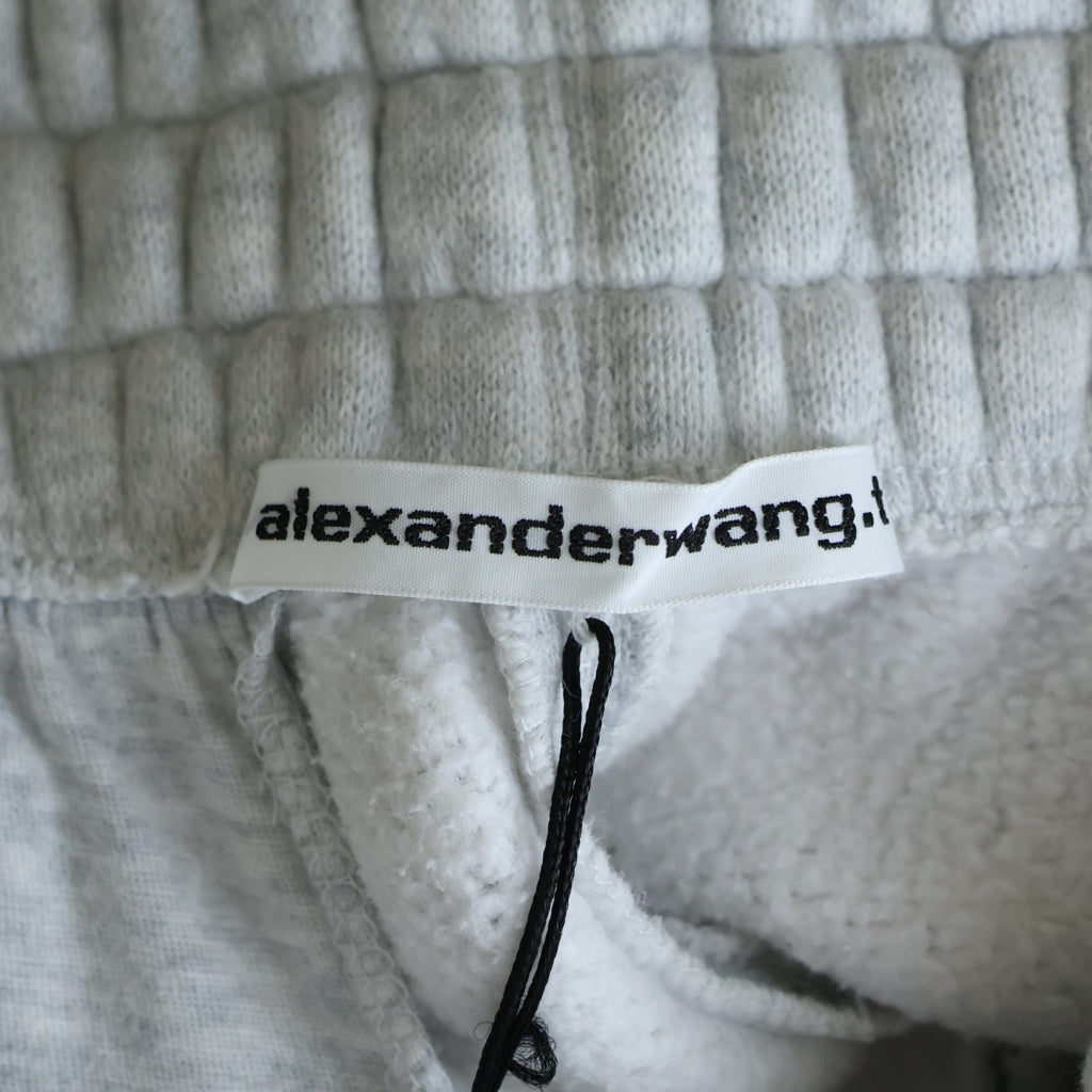 ALEXANDER WANG(アレキサンダーワン) Logo Crewneck Sweatpants ロゴ スウェットパンツ グレー 4CC3224348