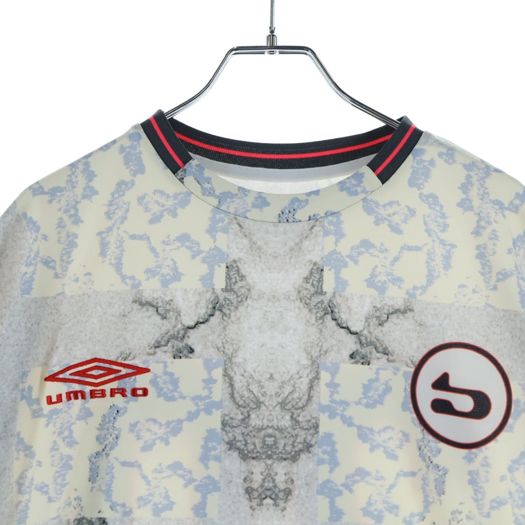 bal(バル) 25SS ×UMBRO Soccer Jersey アンブロ ロゴプリント 総柄 サッカージャージ グレー