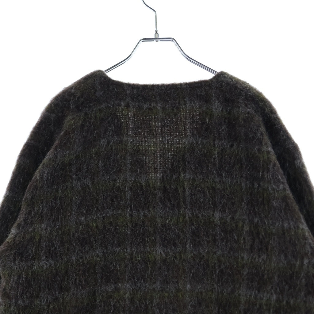 OUR LEGACY(アワーレガシー) 25AW Cardigan チェック ドルフ ヘイリー ウールモヘアニット カーディガン ブラウン M4256CD