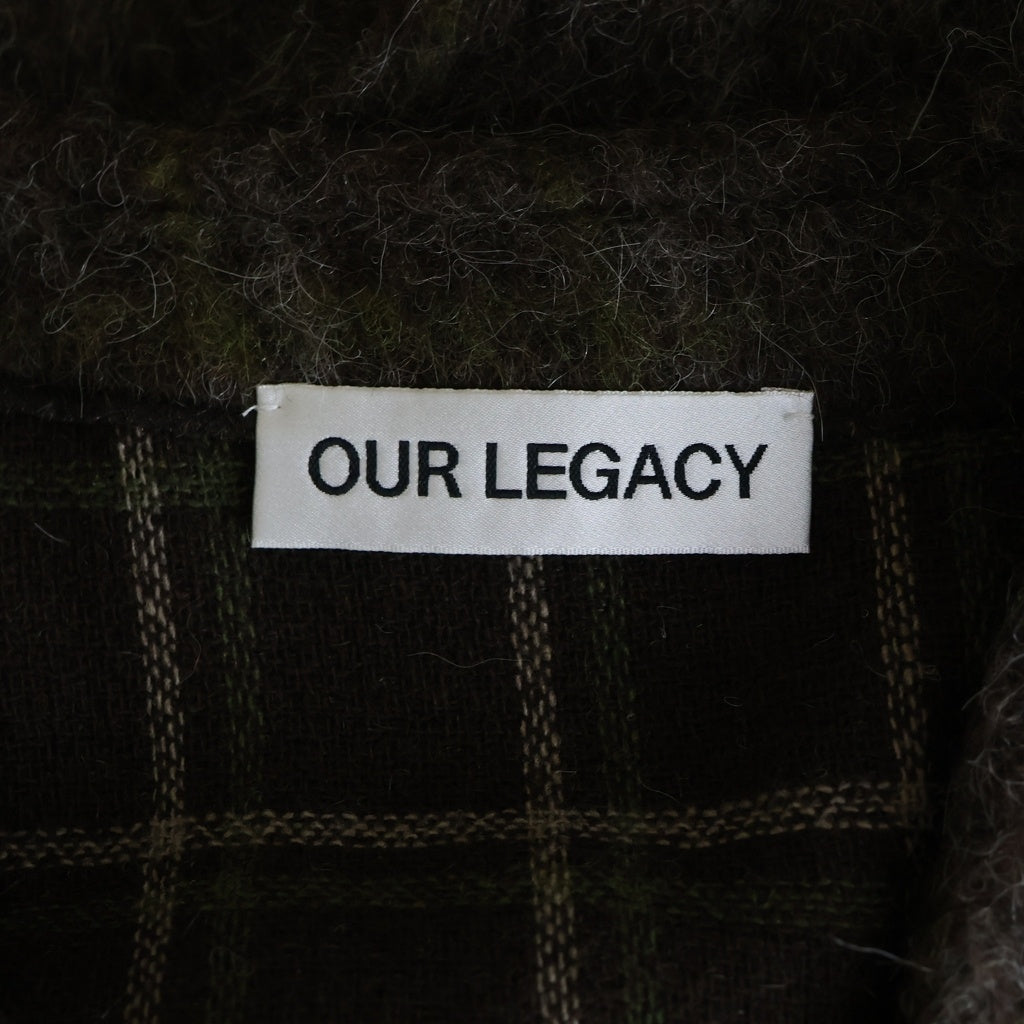 OUR LEGACY(アワーレガシー) 25AW Cardigan チェック ドルフ ヘイリー ウールモヘアニット カーディガン ブラウン M4256CD