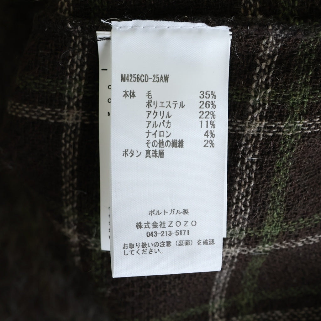 OUR LEGACY(アワーレガシー) 25AW Cardigan チェック ドルフ ヘイリー ウールモヘアニット カーディガン ブラウン M4256CD