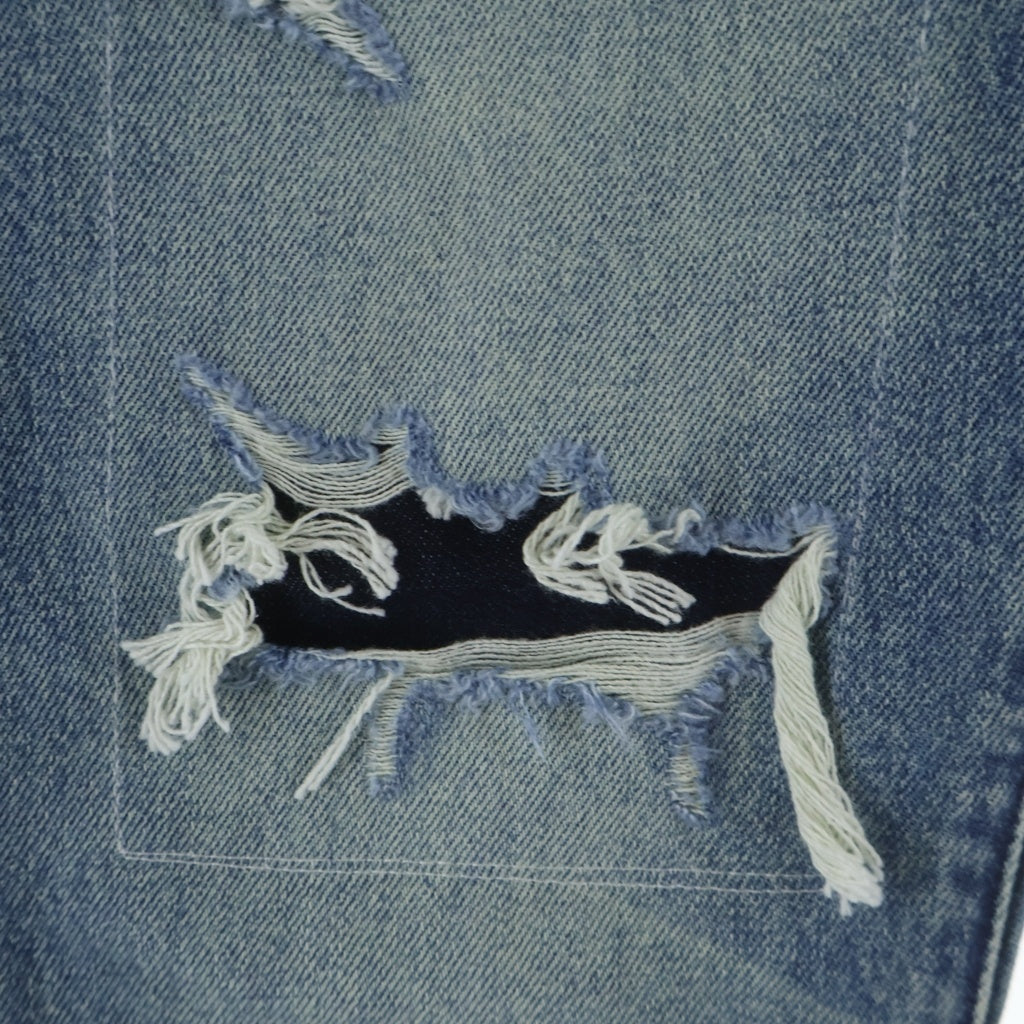 BILLIONAIRE BOYS CLUB(ビリオネアボーイズクラブ) BB Glatic Denim Jeans バック 刺繍 ウォッシュドダメージ加工デニム インディゴ