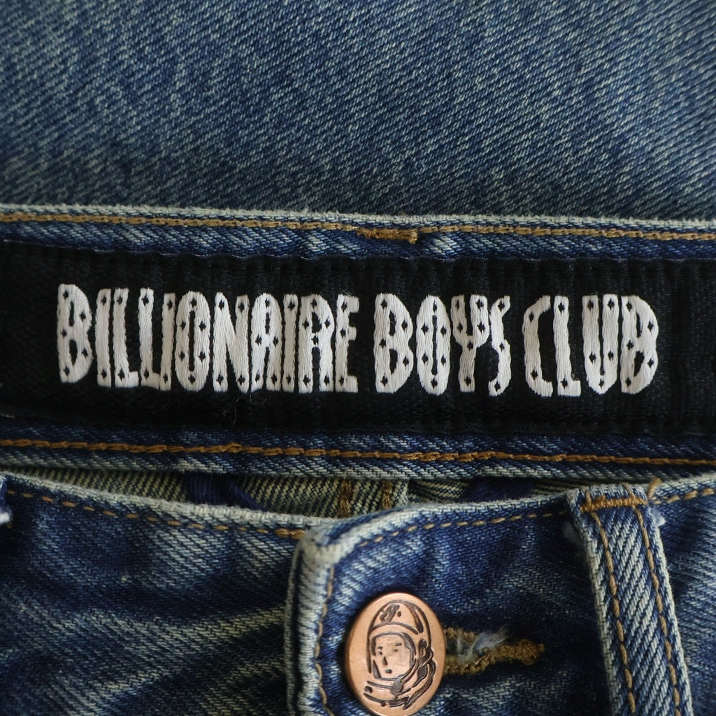 BILLIONAIRE BOYS CLUB(ビリオネアボーイズクラブ) BB Glatic Denim Jeans バック 刺繍 ウォッシュドダメージ加工デニム インディゴ