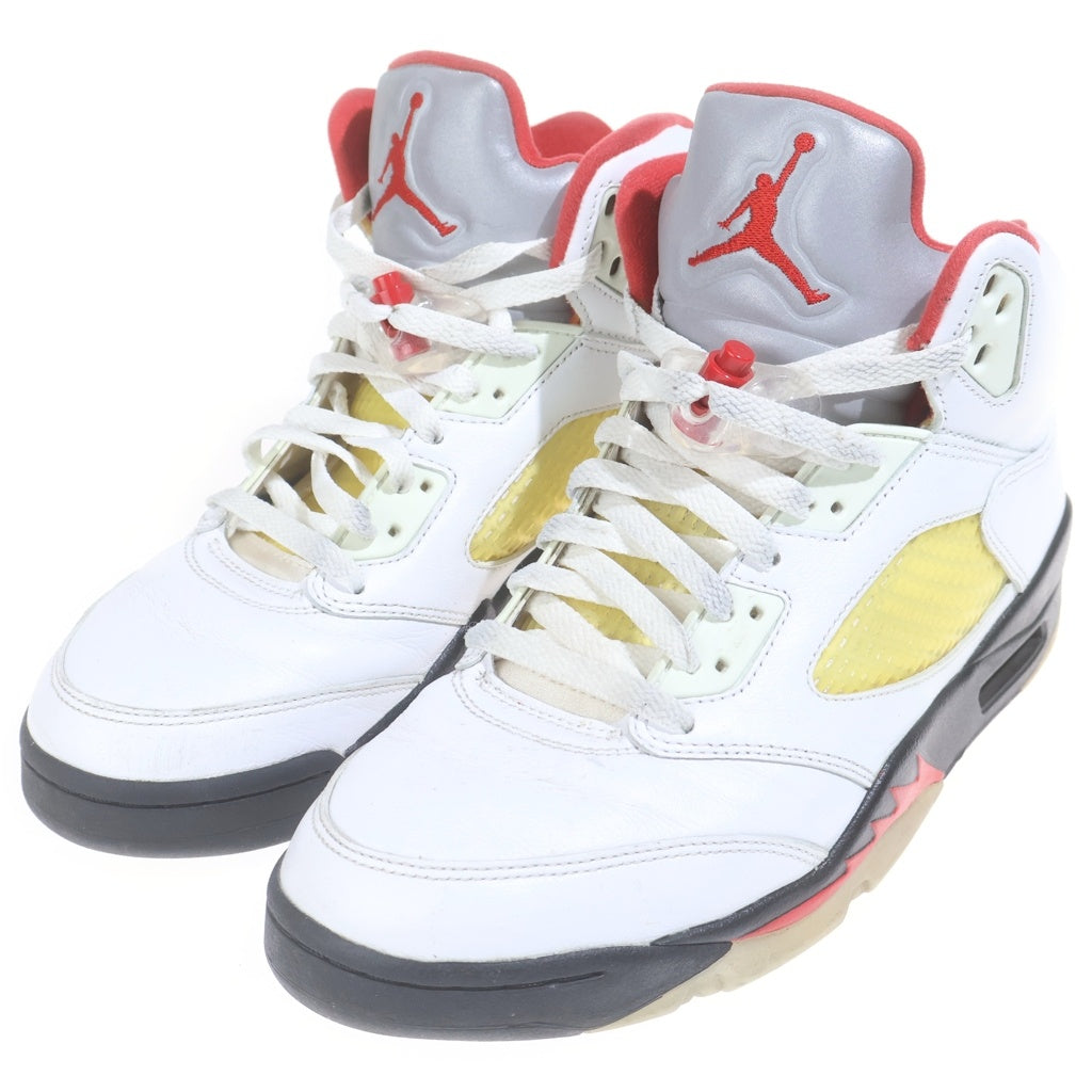 NIKE(ナイキ) AIR JORDAN 5 RETRO OG FIRE RED エアジョーダン レトロ ファイアレッド ハイカットスニーカー ホワイト/レッド US9/27cm DA1911-102