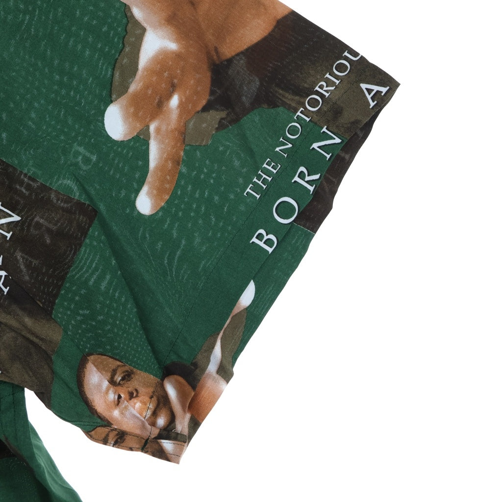 WACKO MARIA(ワコマリア) 21SS × THE NOTORIOUS B.I.G HAWAIIAN SHIRT S/S ザ・ノトーリアス ビーアイジー ハワイアン オープンカラー 半袖シャツ グリーン BIGGIE-WM-HI02