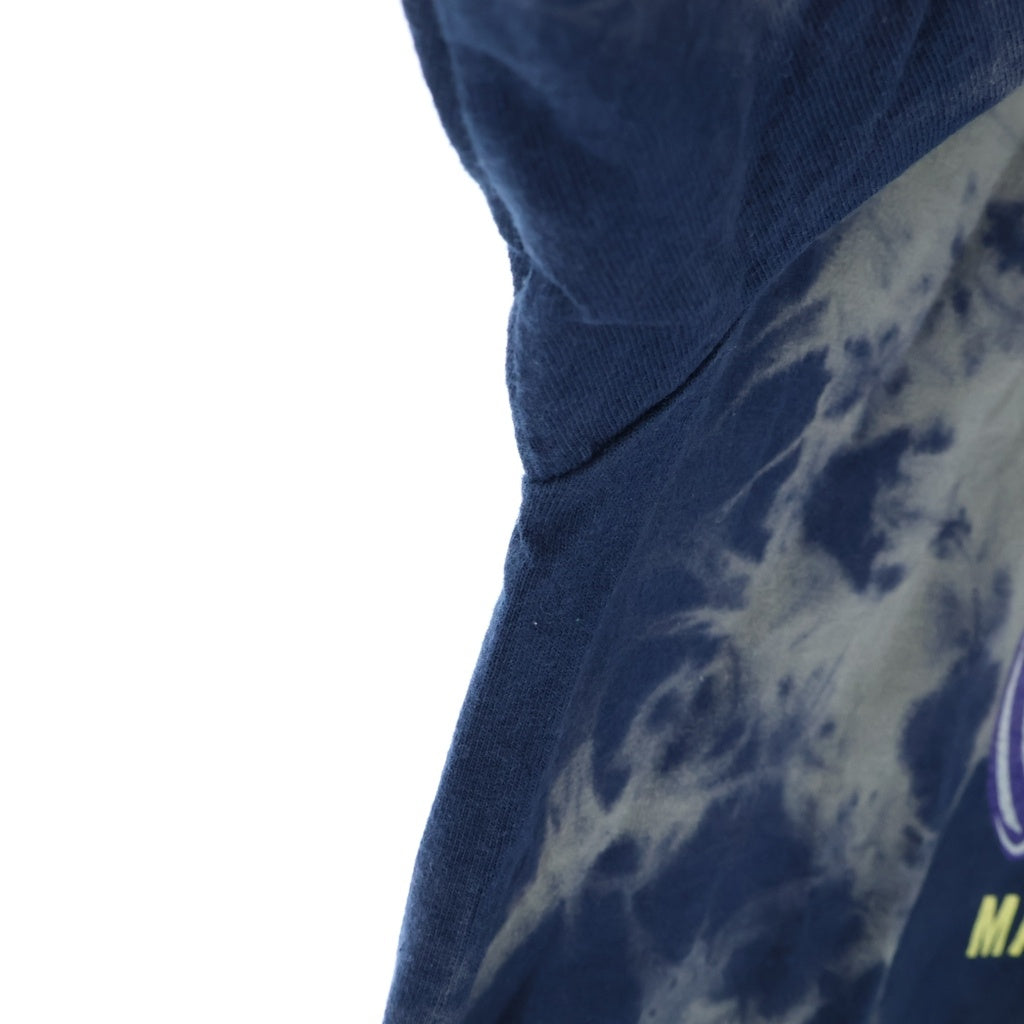 TENDERLOIN(テンダーロイン) ACID WASH S/S TEE PLOCLUBタグ アシッドウォッシュ グラフィックプリント クルーネック 半袖Tシャツ カットソー ネイビー