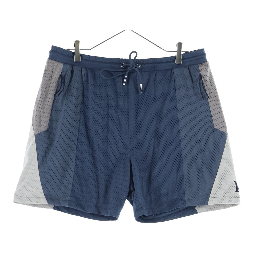 KITH(キス) 21SS パネル切り替え メッシュハーフパンツ ショーツ ネイビー/グレー 21-032-060-0005-2-0