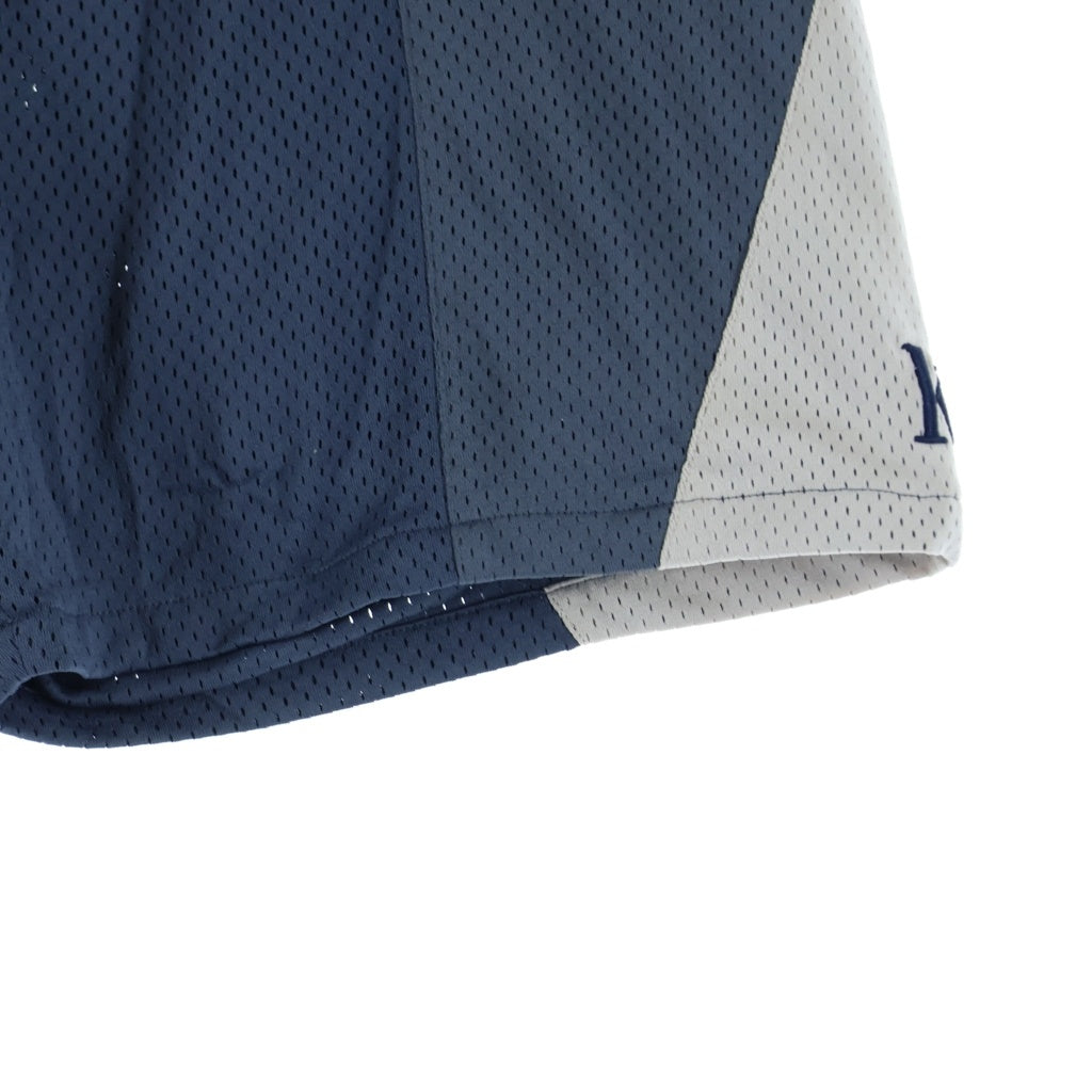 KITH(キス) 21SS パネル切り替え メッシュハーフパンツ ショーツ ネイビー/グレー 21-032-060-0005-2-0