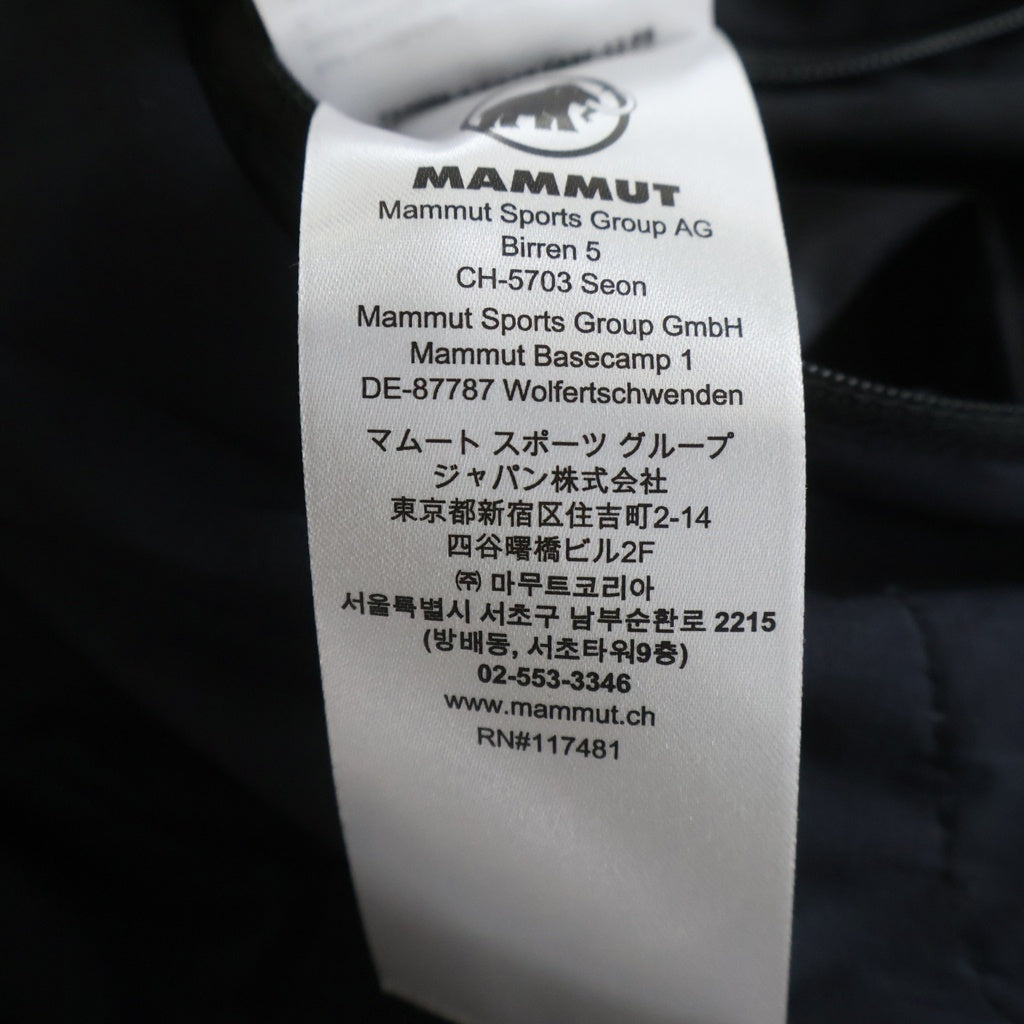 MAMMUT(マムート) Hiking Windbreaker Hooded Jacket ハイキングウィンドブレーカーフーデッドジャケット ナイロン マウンテンパーカー ブラック