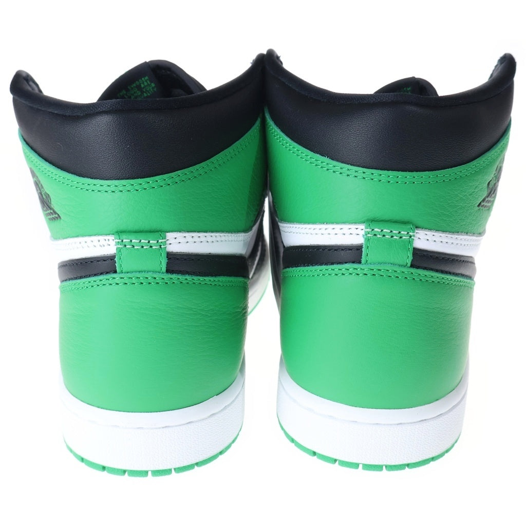 NIKE(ナイキ) AIR JORDAN 1 HI Black and Lucky Green エアジョーダン1 ラッキーグリーン ハイカットスニーカー グリーン US10.5/28.5cm DZ5485-031