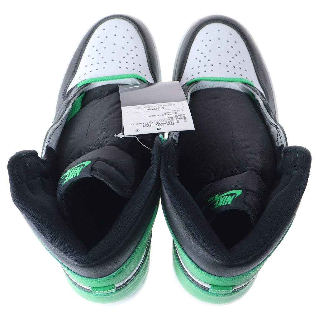 NIKE(ナイキ) AIR JORDAN 1 HI Black and Lucky Green エアジョーダン1 ラッキーグリーン ハイカットスニーカー グリーン US10.5/28.5cm DZ5485-031