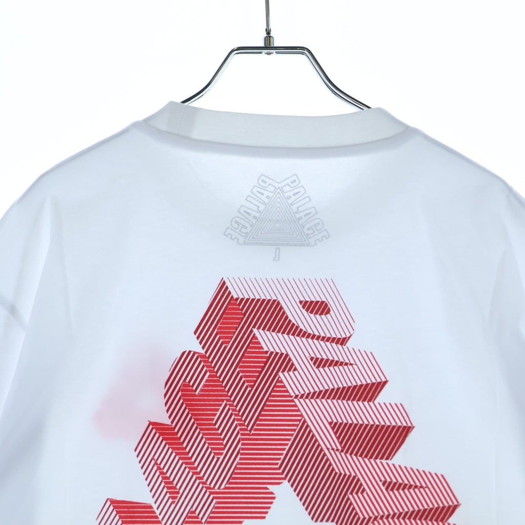 Palace Skateboards(パレススケートボーズ) 17AW P-3D L/S TEE 3Dロゴ クルーネック 長袖Tシャツ カットソー ホワイト