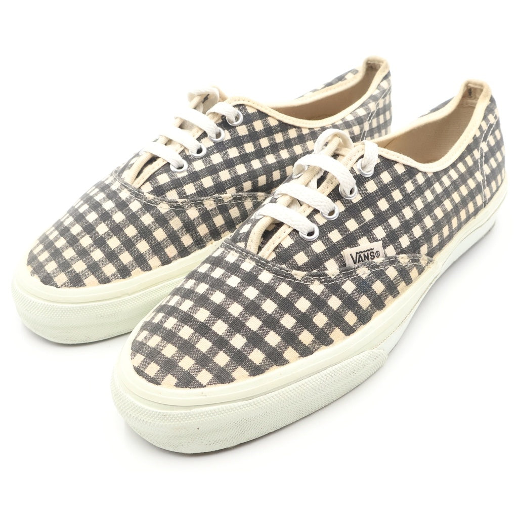 VANS(ヴァンズ) Authentic USA製 オーセンティック ギンガムチェック ローカットスニーカー ブラック/ホワイト US12/28cm
