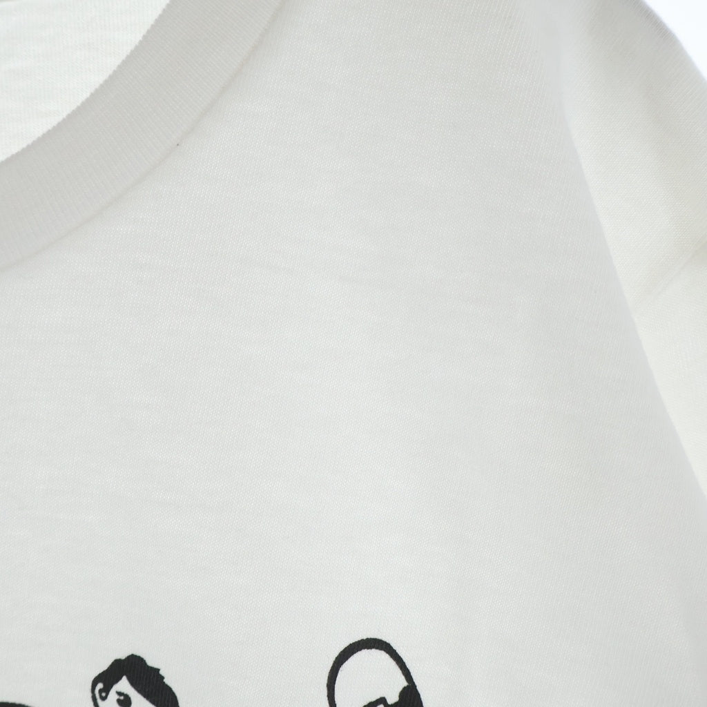 NO BRAND(ノーブランド) Haroshi S/S Tee ハロシ アートグラフィック クルーネック 半袖Tシャツ カットソー ホワイト