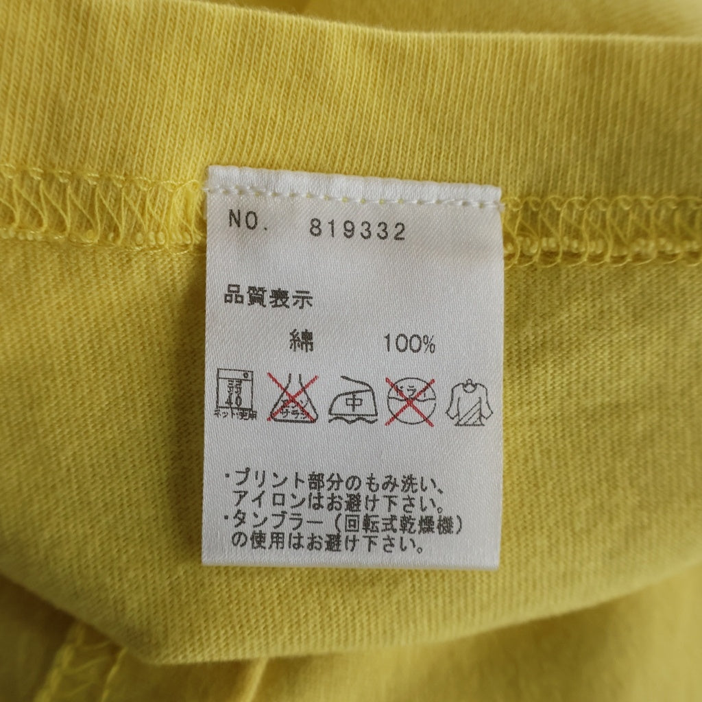 NO BRAND(ノーブランド) 【ARTYZ アーティーズ】08SS × PEANUTS CHARLIE BROWN MEET TEE ピーナッツ チャーリーブラウン プリント クルーネック 半袖Tシャツ イエロー