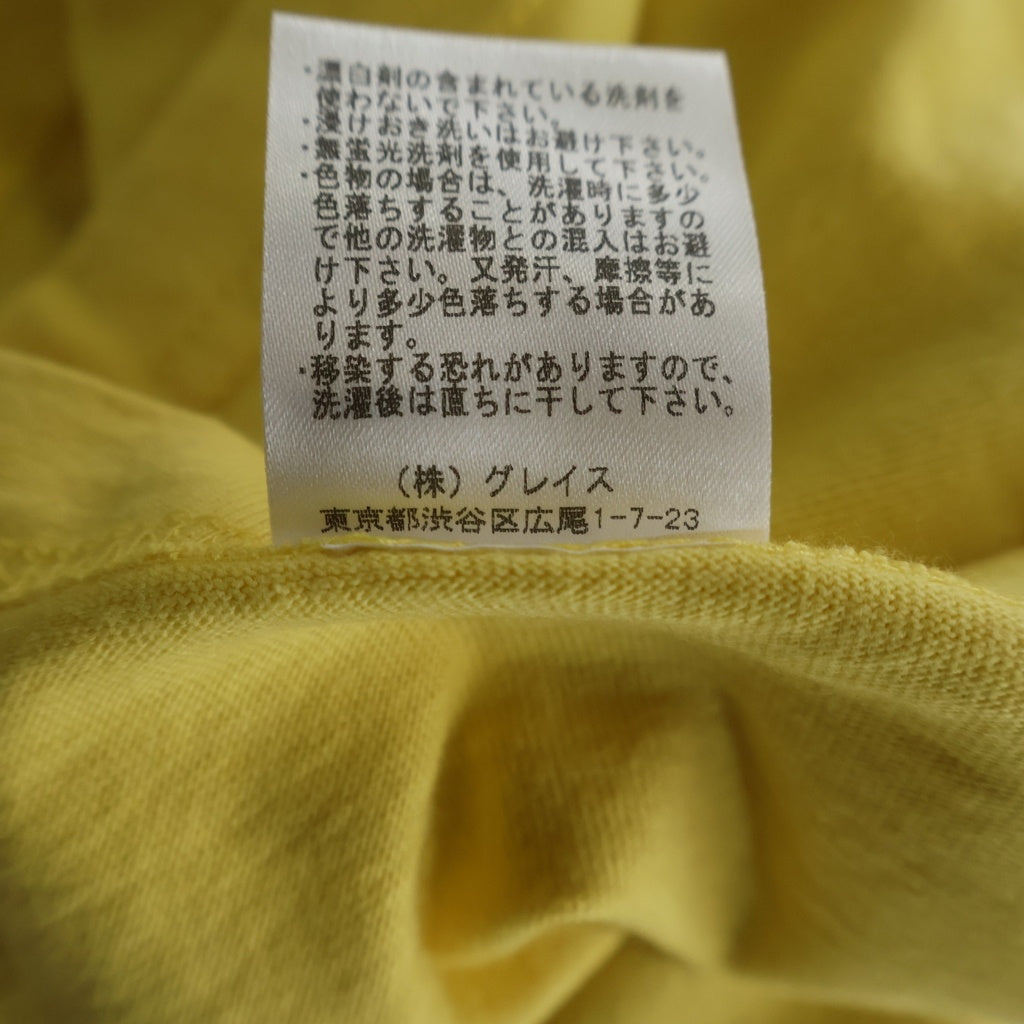 NO BRAND(ノーブランド) 【ARTYZ アーティーズ】08SS × PEANUTS CHARLIE BROWN MEET TEE ピーナッツ チャーリーブラウン プリント クルーネック 半袖Tシャツ イエロー