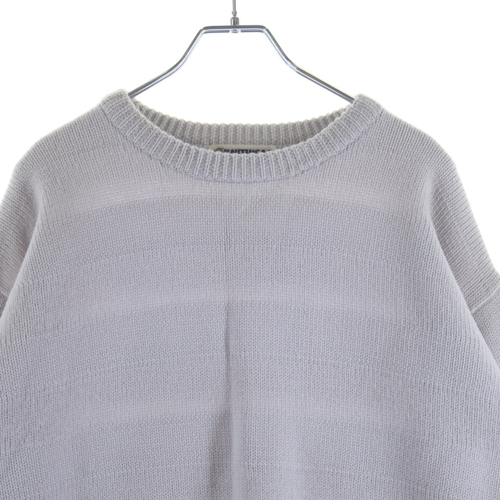 GOODENOUGH(グッドイナフ) 90s KNITWEARタグ クルーネック ボーダー ニットセーター ライラック