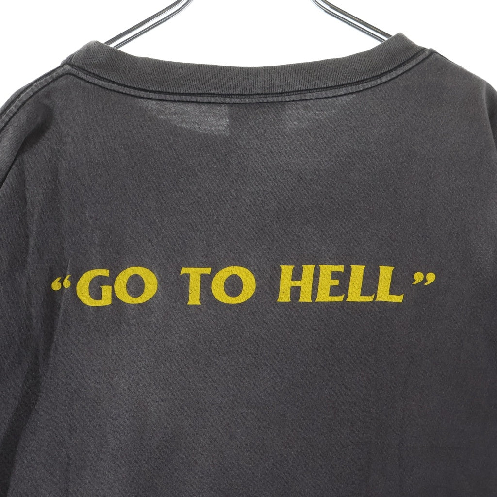 SAINT MICHAEL(セントマイケル) Go To Hell S/S Tee ゴー トゥー ヘル 両面プリント加工 半袖 Tシャツ カットソー ブラック SM-S22-0000-020