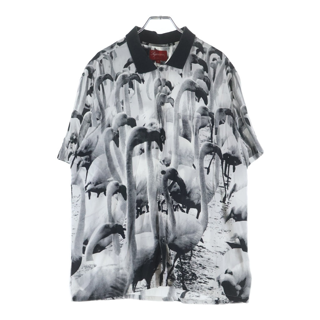 Lサイズ 14 S/S Supreme Flamingo Shirt SUPREME(シュプリーム) 14SS Flamingo S/S Shirts フラミンゴ 総柄