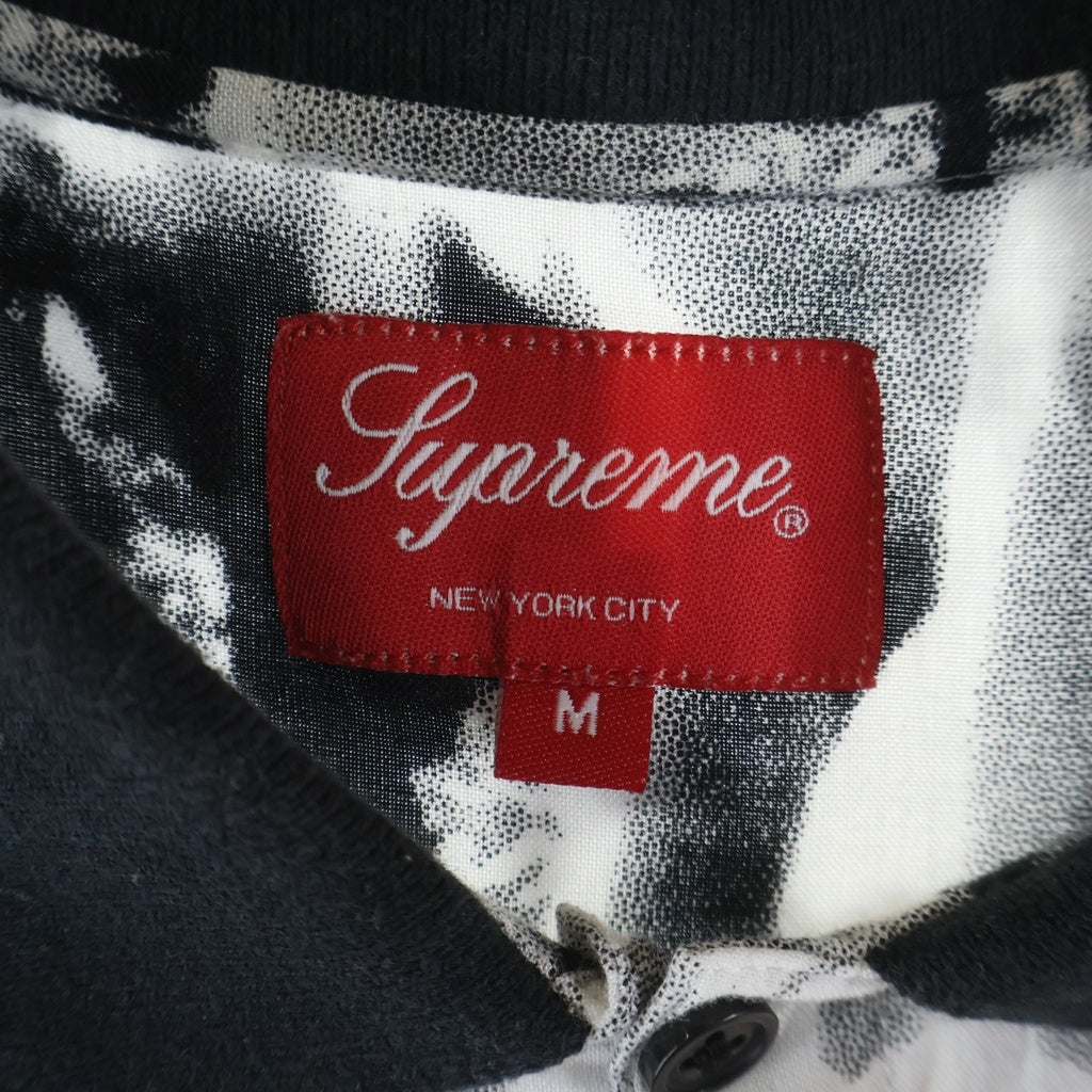 SUPREME(シュプリーム) 14SS Flamingo S/S Shirts フラミンゴ 総柄 レーヨン 半袖シャツ ブラック/ホワイト