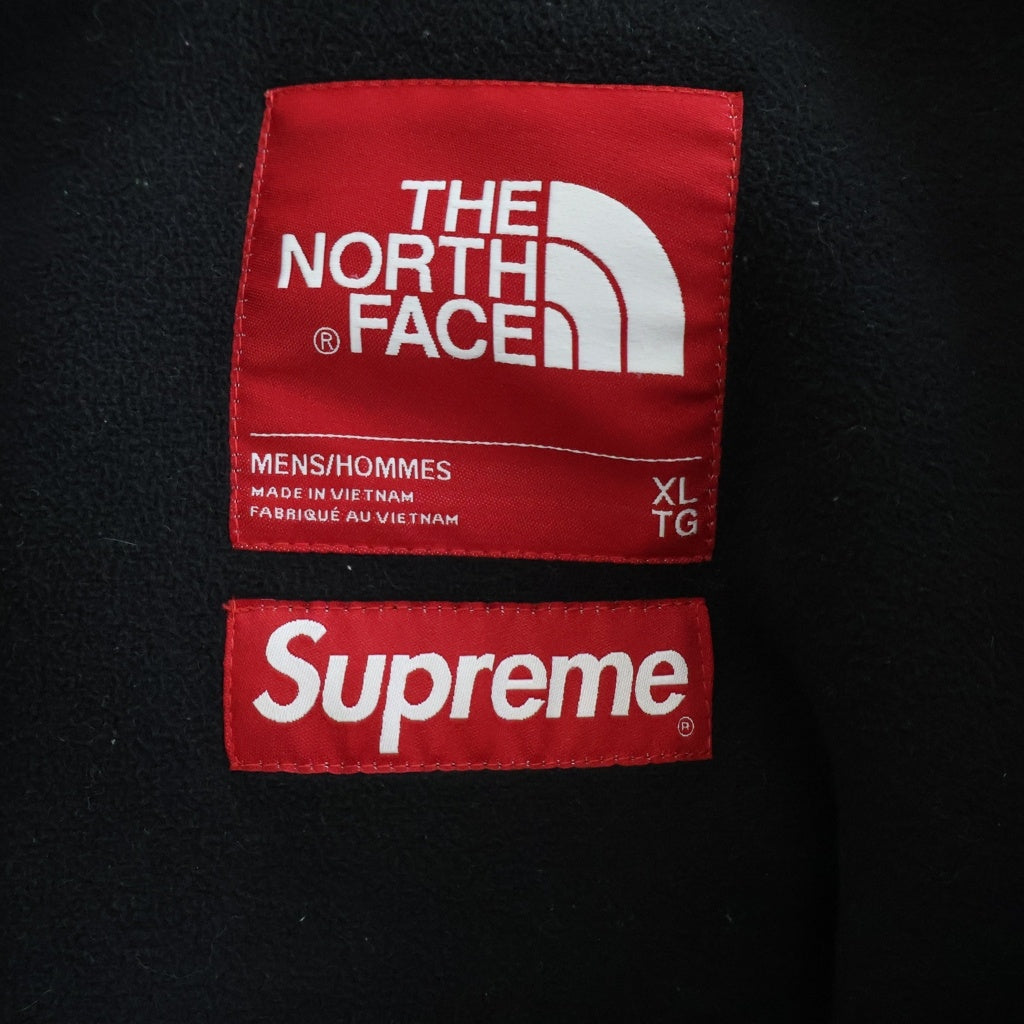SUPREME(シュプリーム) 20AW ×THE NORTH FACE S Logo Hooded Fleece Jacket ザノースフェイス Sロゴ フーデッド ボア ジップアップフリースジャケット ブラック NF0A5EHN