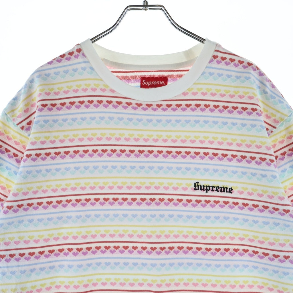 SUPREME(シュプリーム) 22SS Hearts Jacquard S/S Top ハート 総柄 半袖Tシャツ カットソー マルチ
