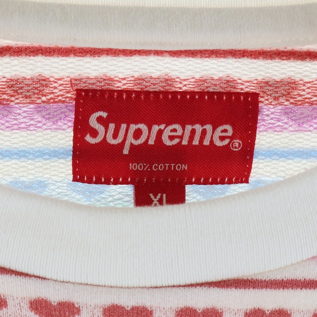 SUPREME(シュプリーム) 22SS Hearts Jacquard S/S Top ハート 総柄 半袖Tシャツ カットソー マルチ