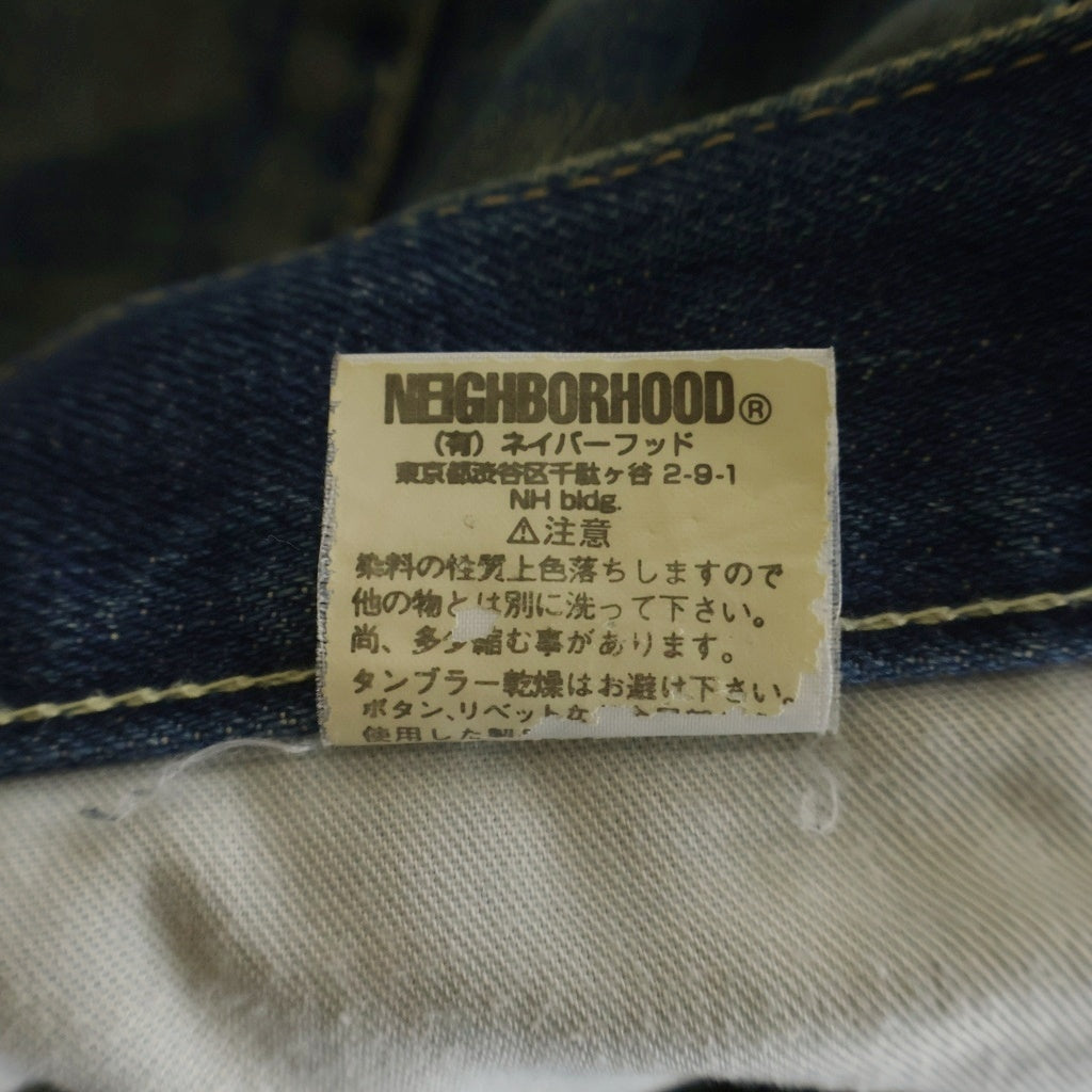 NEIGHBORHOOD(ネイバーフッド) 05AW FRAGMENT SAVAGE NARROW STRAIGHT DENIM PANT フラグメントサベージ ナロー デトロイト加工 ストレートデニムパンツ ジーンズ インディゴ 052EX