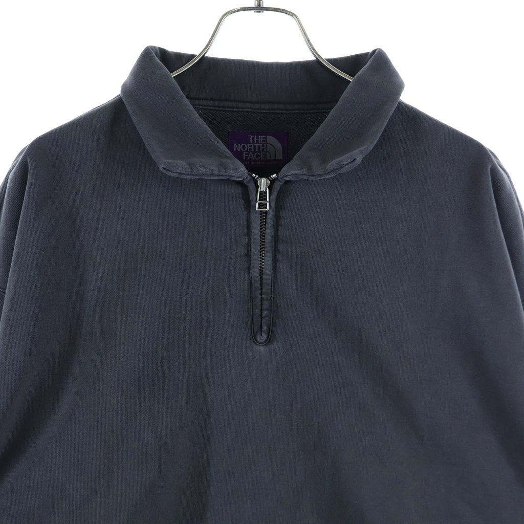 THE NORTH FACE PURPLE LABEL(ノースフェイスパープルレーベル) 11oz Half Zip Sweatshirt ヘビーウェイト ハーフジップ スウェットシャツ チャコール N25SH010