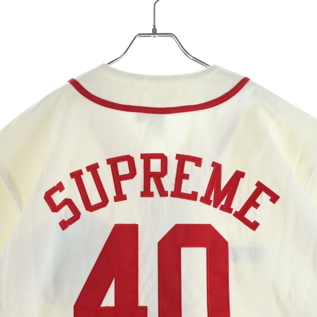 SUPREME(シュプリーム) 25SS ×40 Acres Twill Baseball Jersey 40エーカーズズツイルベースボールジャージー ナチュラル 半袖シャツ アイボリー