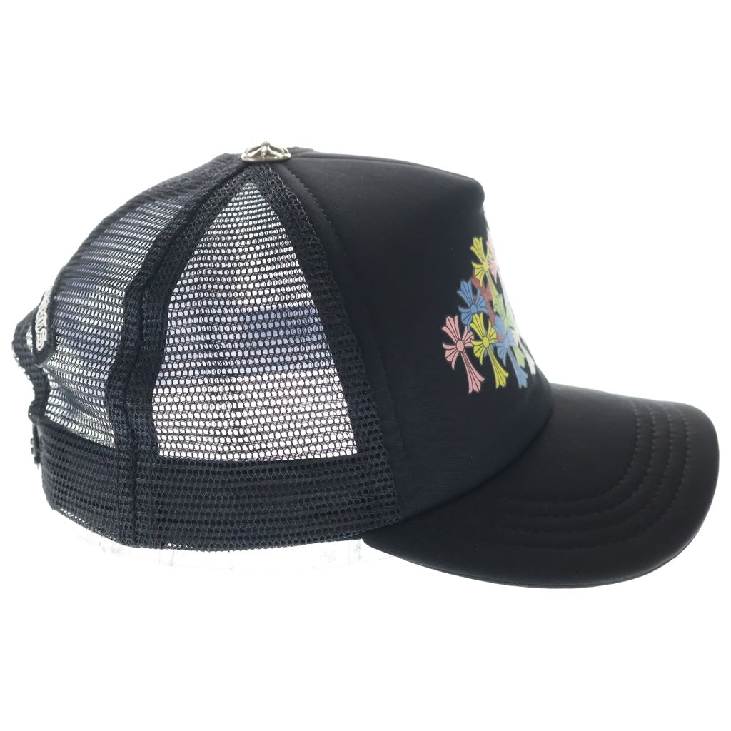 CHROME HEARTS(クロムハーツ) MULTI COLOR SEMETERY CROSS TRUCKER CAP マルチセメタリークロスプリントトラッカーキャップ ブラック