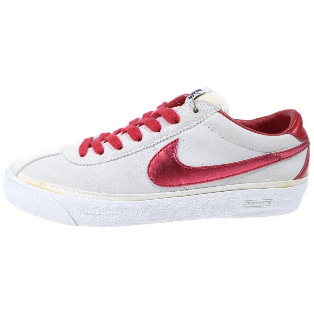 NIKE(ナイキ) 【観賞用 2008年製】09SS ×Supreme Zoom Bruin SB シュプリーム ズームブルイン エスビー ローカットスニーカー グレー/レッド US9.5/27.5cm 363319-161