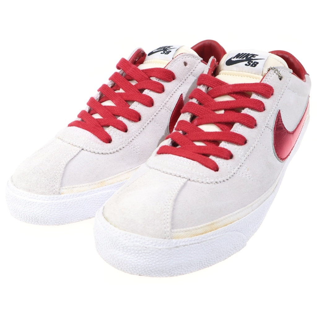 NIKE(ナイキ) 【観賞用 2008年製】09SS ×Supreme Zoom Bruin SB シュプリーム ズームブルイン エスビー ローカットスニーカー グレー/レッド US9.5/27.5cm 363319-161
