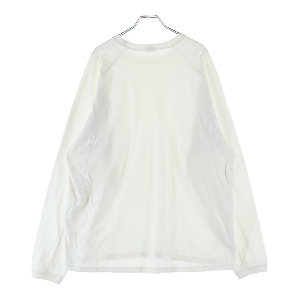 GOODENOUGH(グッドイナフ) 00s パッチワーク フロントGロゴ クルーネック 長袖Tシャツ カットソー ホワイト