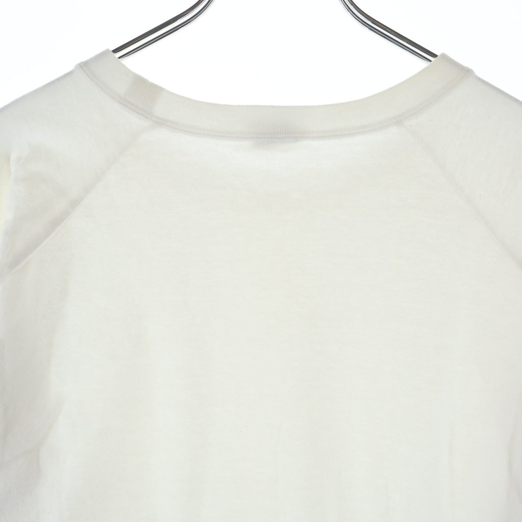 GOODENOUGH(グッドイナフ) 00s パッチワーク フロントGロゴ クルーネック 長袖Tシャツ カットソー ホワイト