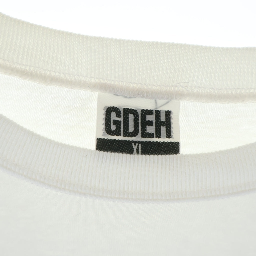 GOODENOUGH(グッドイナフ) 00s パッチワーク フロントGロゴ クルーネック 長袖Tシャツ カットソー ホワイト