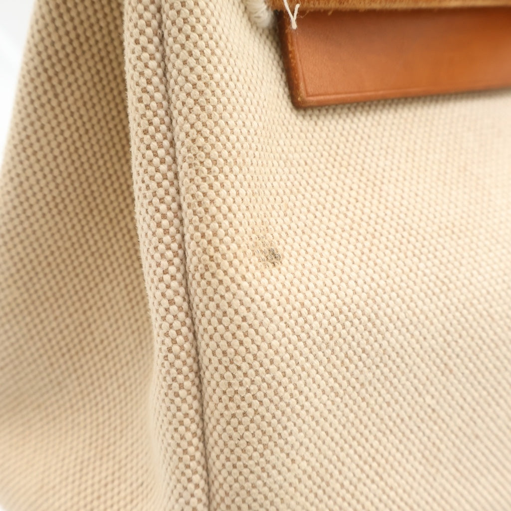 HERMES(エルメス) エールバッグPM トワルオフシェ ヴァッシュハンター キャメル ハンドバッグ トートバッグ ベージュ/ブラウン レディース