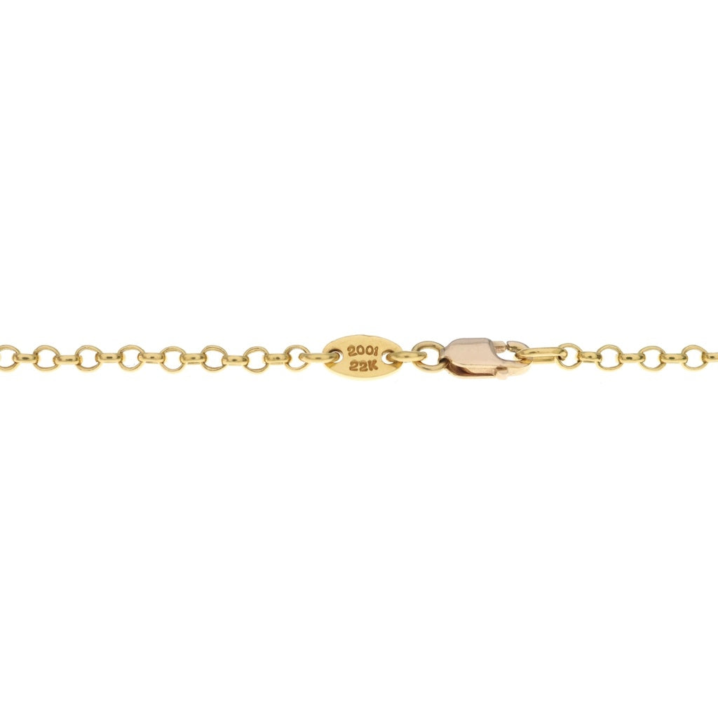 CHROME HEARTS(クロムハーツ) 22K NECKCHAIN R18 ロールチェーンネックレス 18inch ゴールド BCA010