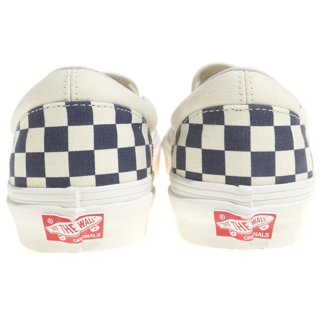 VANS(ヴァンズ) Vault OG Classic Slip-On ボルト チェッカーボード クラシック スリッポン ローカットスニーカー ホワイト/ネイビー US9.5/27.5cm VN0A32QNP4I