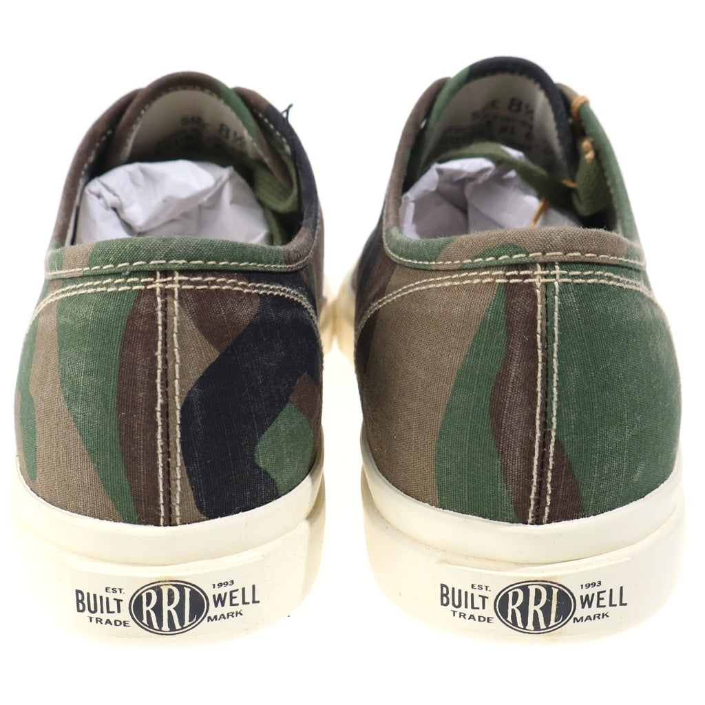 RRL(ダブルアールエル) × Ralph Lauren Ron Herman別注 NEW NORFOLK ラルフローレン ロンハーマン ウッドランドカモ柄 ローカットスニーカー カーキ