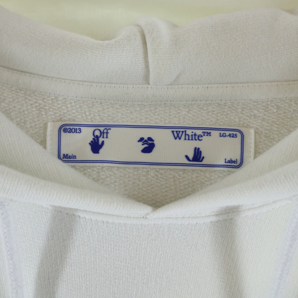 OFF-WHITE(オフホワイト) 20AW CARAVAGGIO PAINTING OVER HOODIE カラバッジョ ペインティング オーバー フーディー 両面プリント プルオーバーパーカー ホワイト OMBB037E20FLE003