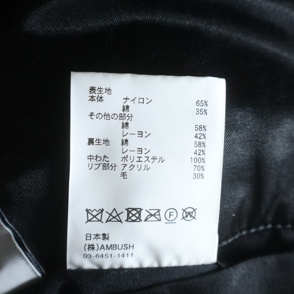 AMBUSH(アンブッシュ) 21AW MA-1 LIGHT PUFF JACKET MA-1 ライトパフ ジャケット ブルゾン ブラック 12112903