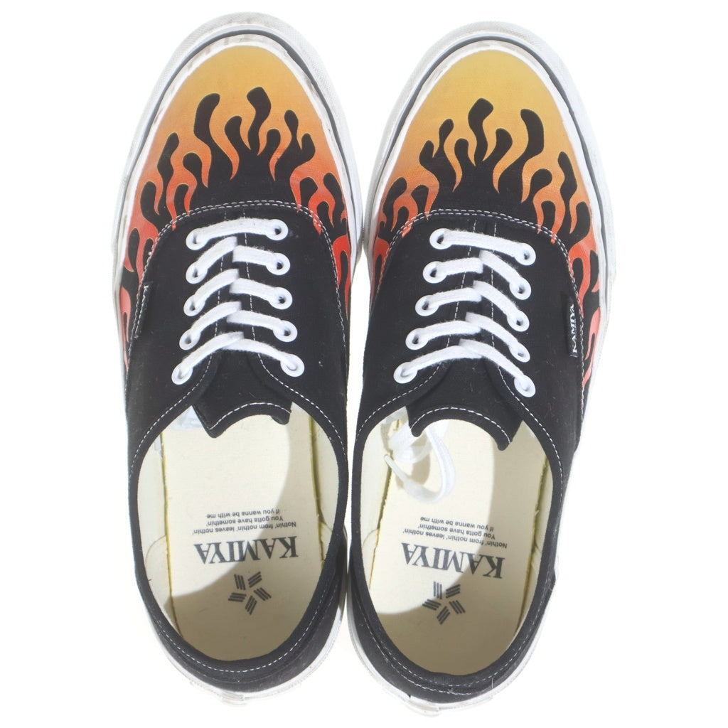 KAMIYA(カミヤ) Herc Fire Pattern Vulcanized Sneaker ファイヤーパターン ローカットスニーカー ブラック G14FW702