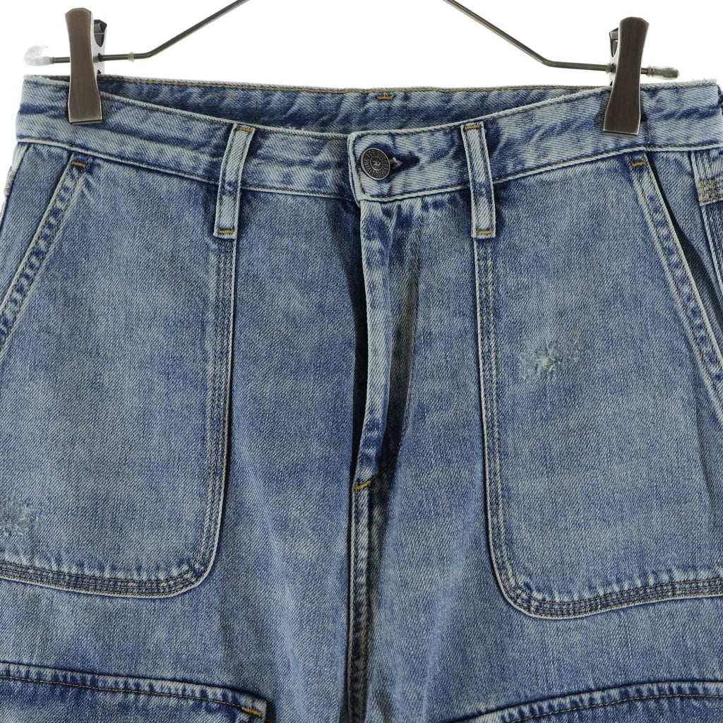 DIESEL(ディーゼル) P-MIRTA-OUT ワイド デニム カーゴパンツ インディゴ レディース