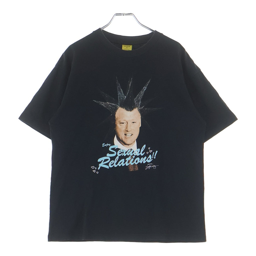 GOLF WANG(ゴルフワン) Bill Clinton ビルクリントン セクシャル1 プレジデント クルーネック半袖Tシャツカットソー ブラック