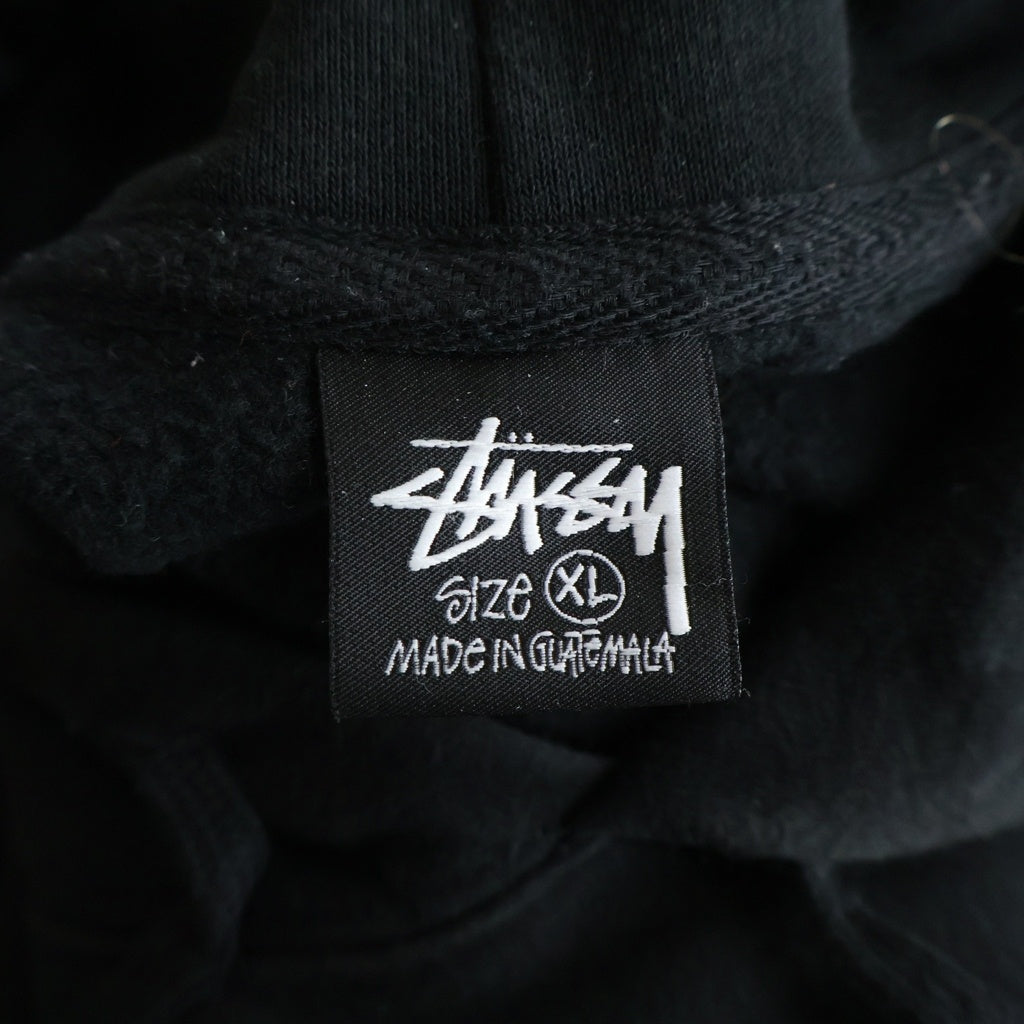 STUSSY(ステューシー) 23AW Skate Tough Hoodie ストックロゴ バックフォトプリント プルオーバーパーカー フーディー ブラック