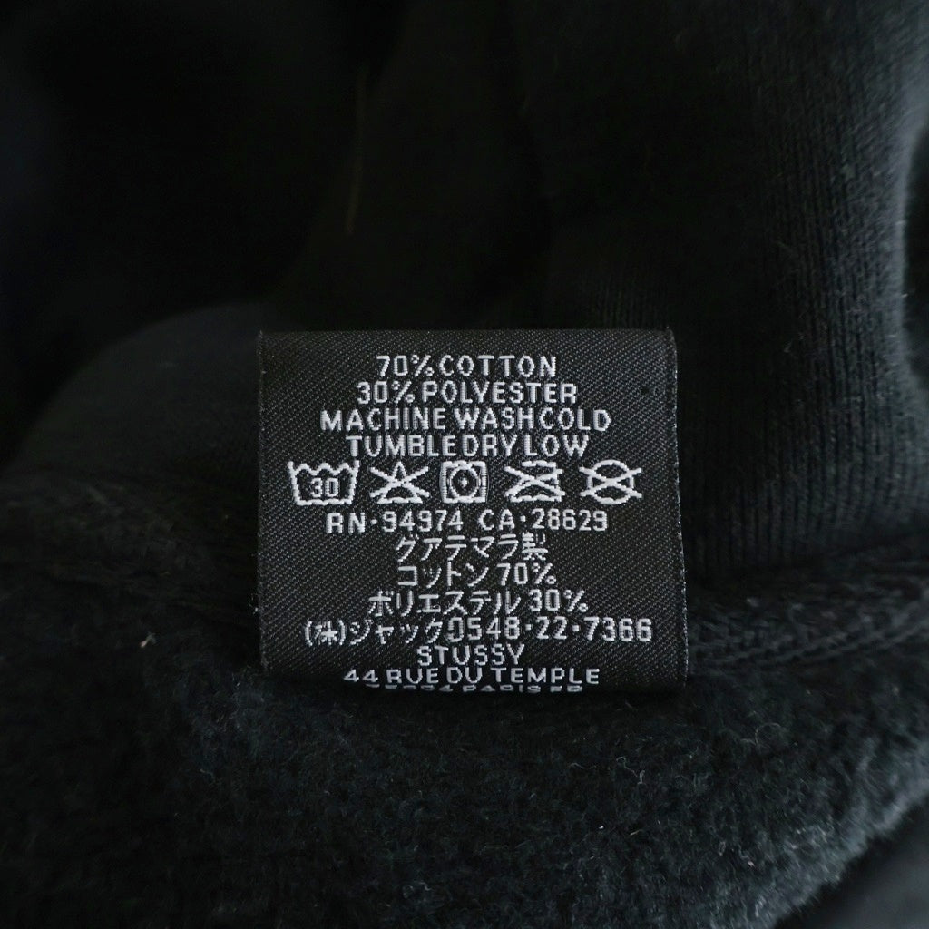 STUSSY(ステューシー) 23AW Skate Tough Hoodie ストックロゴ バックフォトプリント プルオーバーパーカー フーディー ブラック