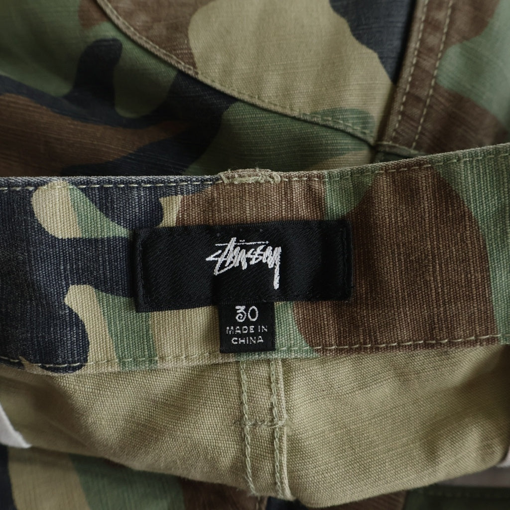 STUSSY(ステューシー) Ripstop Surplus Cargo Pant カモ柄 リップストップ カーゴパンツ カーキ