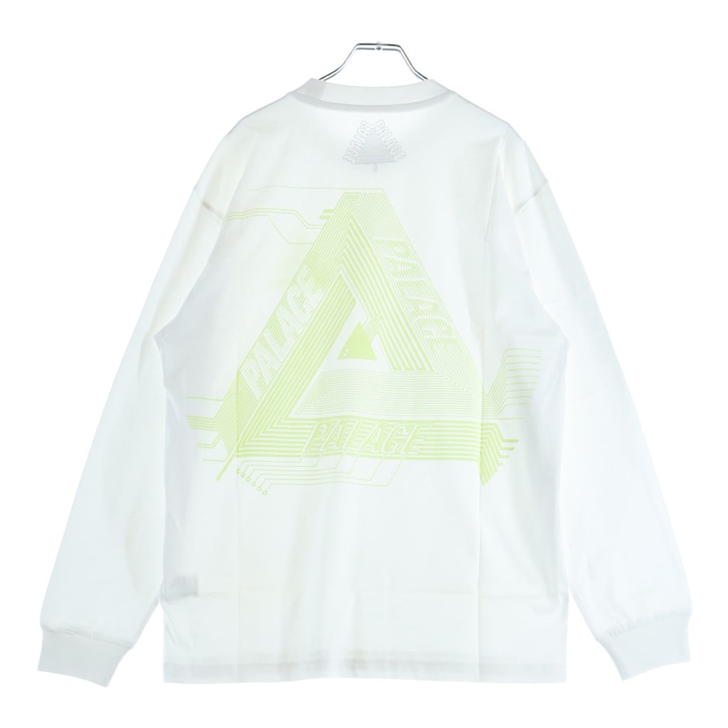 Palace Skateboards(パレススケートボーズ) 18AW SURKIT LONGSLEEVE サーキットロゴ 蓄光 クルーネック ロングスリーブ 長袖Tシャツ カットソー ホワイト P14LS020